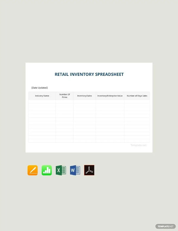 retail inventory spreadsheet template