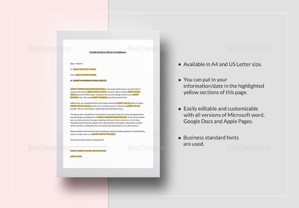 sample-business-memo-to-employees-template