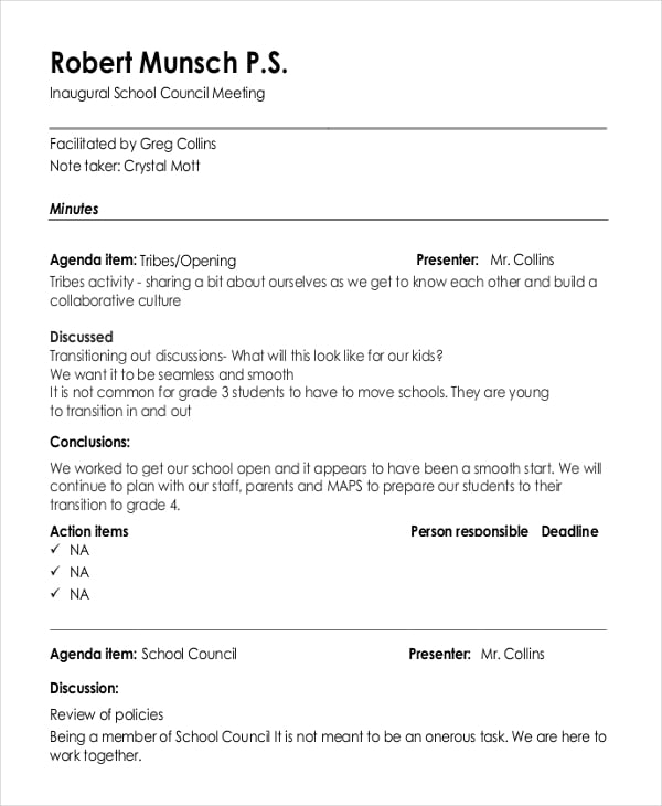 school-council-informal-meeting-minutes1