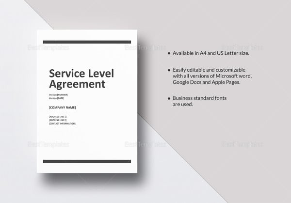 service level agreement word template