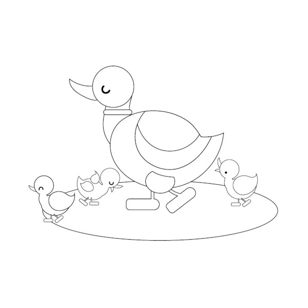 simple animal family drawing templates