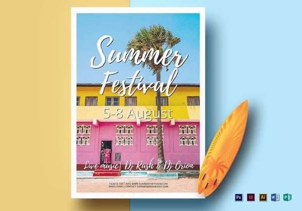 summer fest flyer template