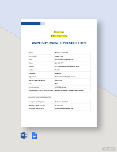 Application Form Template - 41+ Free Word, PDF Documents Download ...