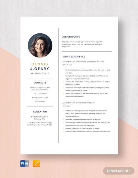 Chef Cv Cover Letter - Product Review (440 x 570 Pixel)