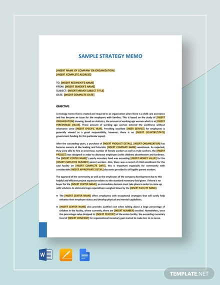 Strategy Memo Template – 12+ Word, PDF, Google Docs Documents Download