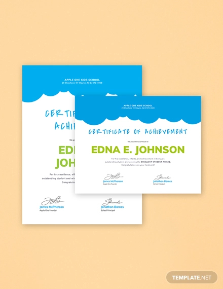 Sunday School Certificate Template - 9+ Word, Excel, PDF, AI, PSD ...