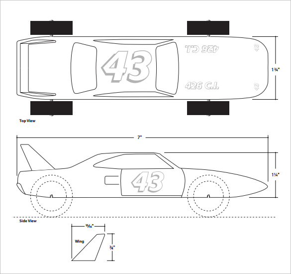 Printable Pinewood Derby Cars Templates