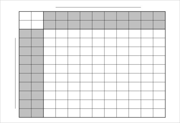 Printable 10 Square Football Pool Template Printable Templates