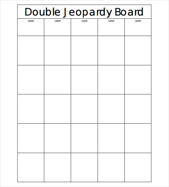 Blank Jeopardy Template Blank Templates Free & Premium Templates