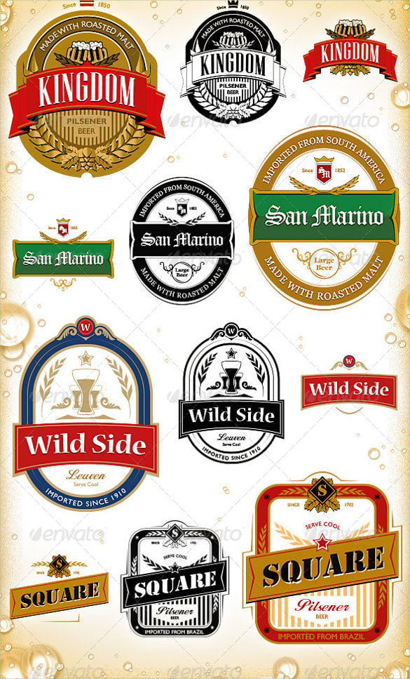 template-of-beer-labels-