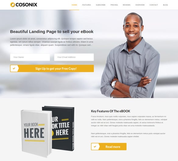 cosonix one page theme for marketing
