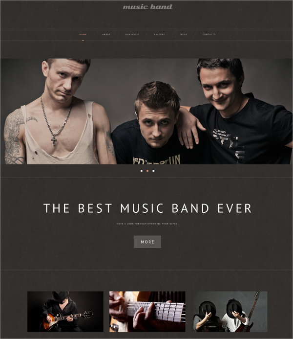 Band Website Template Free