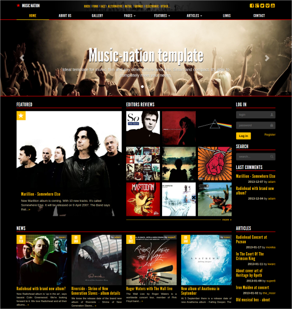 music band culture website theme 12