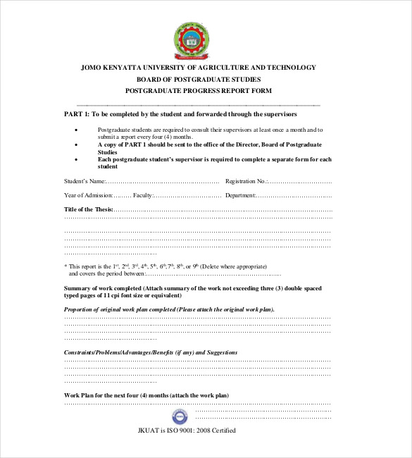 Progress Report Template - 32+ Free Word, PDF, Google Docs, Apple Pages ...