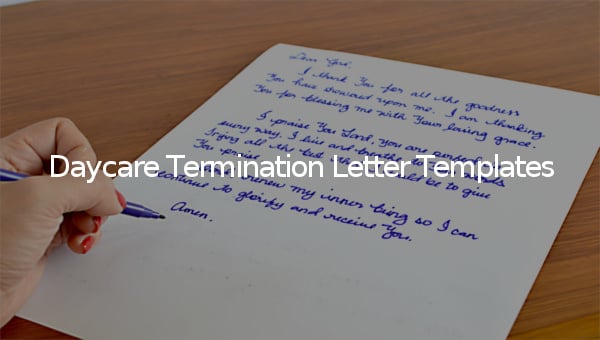 daycare termination letter templates