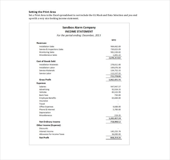 daily financial report template