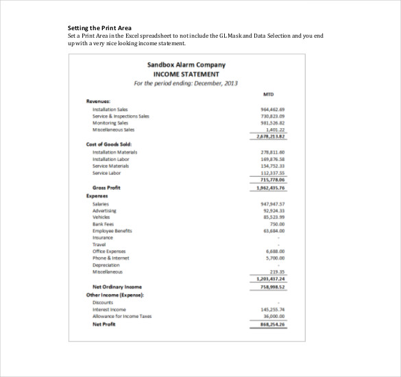 Financial Report Template