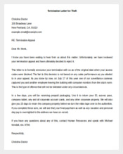 Employee Termination Letter for Theft Word