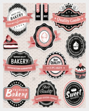Collection of Vintage Retro Food Labels