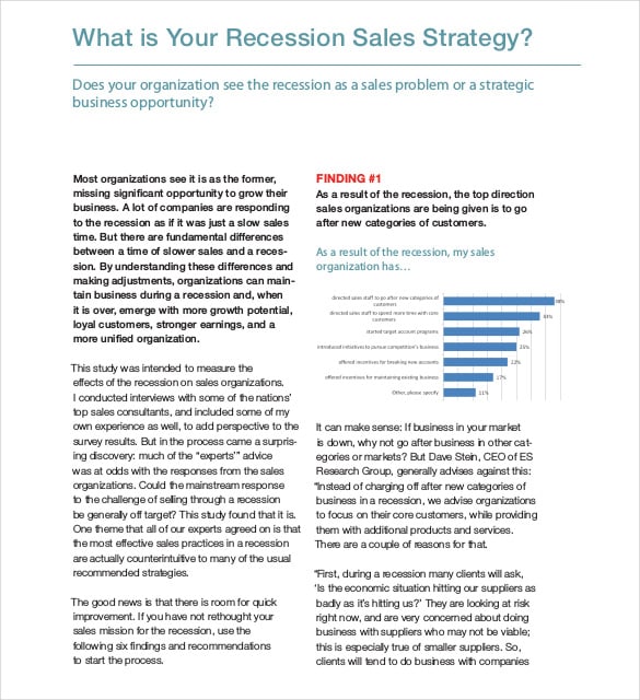 recession sales strategy template