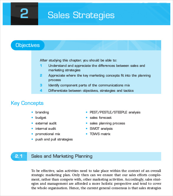 sales strategies planning process