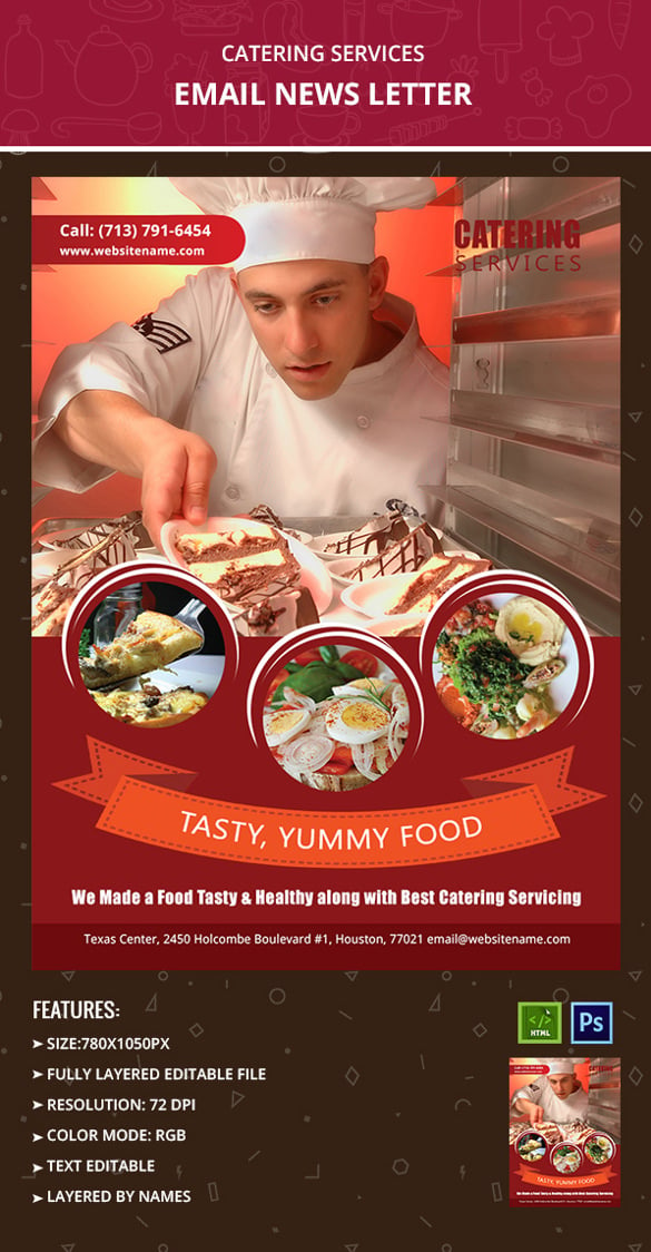 Catering Services Email Newsletter Template