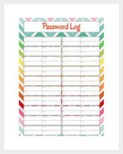 Password Log Spreadsheet Example PDF Free
