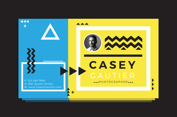 casey gautier example address label business card