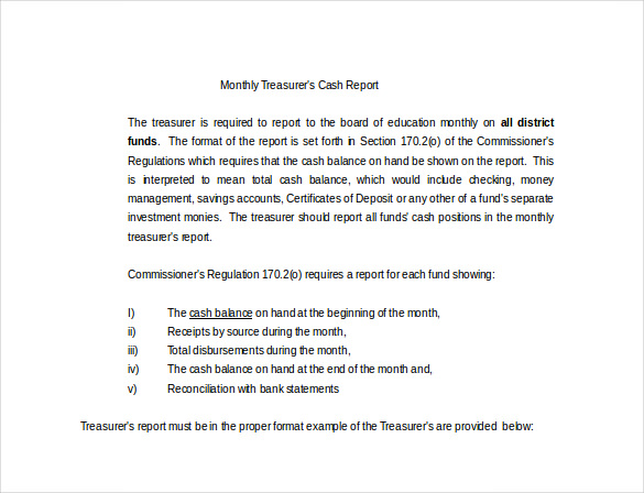 18 Treasurer Report Templates PDF Word