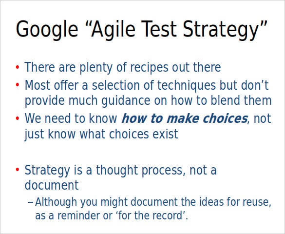 agile test strategy template