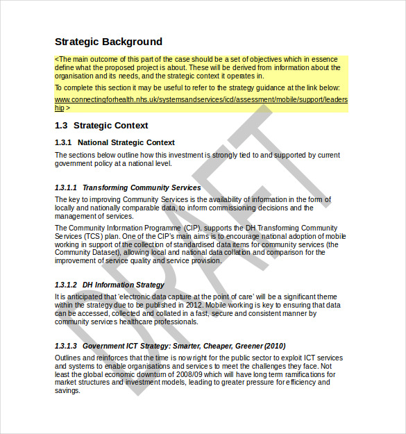 12 Business Case Templates Free Sample Example Format Download 