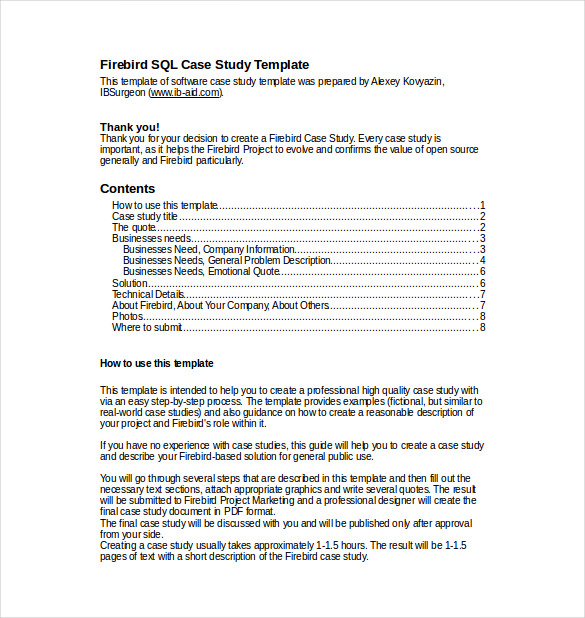 18 Case Study Templates PDF Docs Word