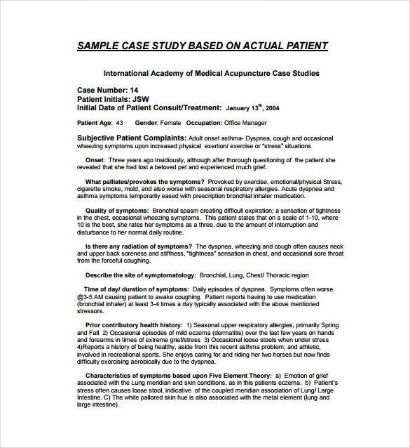 case study based on actual patient pdf free download