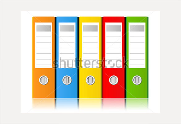 sample file folder label template vector illustration