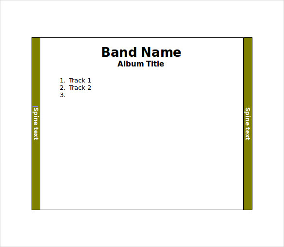 cd jewel case word template free download