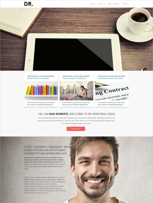 personal pages joomla template