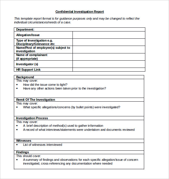28 Investigation Report Templates Docs Apple Pages PDF MS Word 