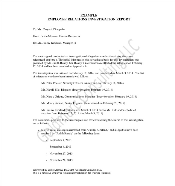 28 Investigation Report Templates Docs Apple Pages PDF MS Word