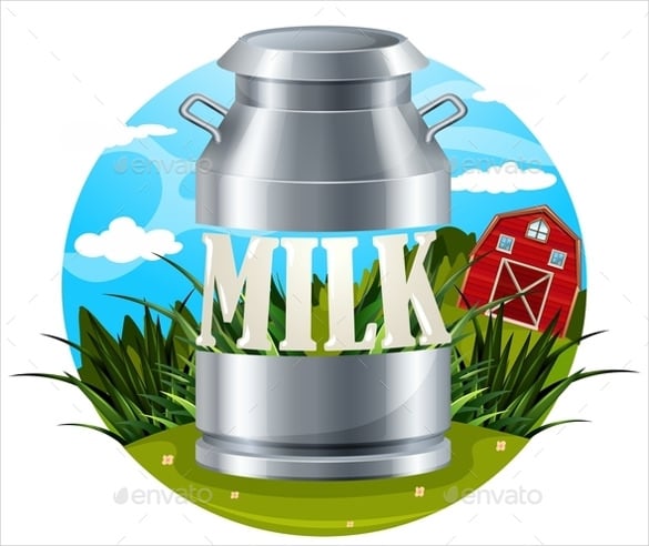 milk food label with text sample