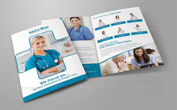 medical bi fold brochure template psd download