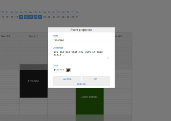 25+ HTML Calendar Templates - HTML, PSD, CSS