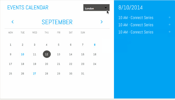 25+ HTML Calendar Templates - HTML, PSD, CSS