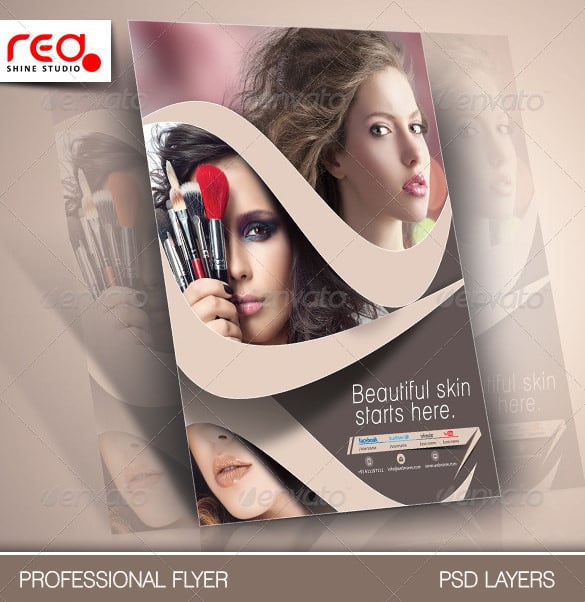 beauty salon flyer template psd format download