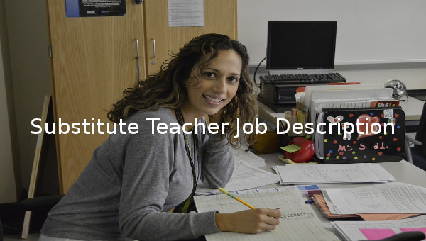substitute teacher job description template