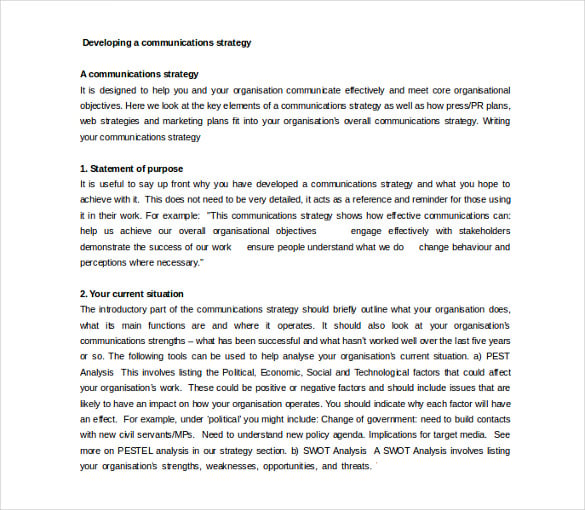 essay about strategic communication