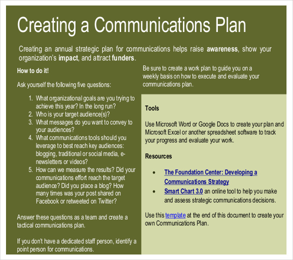 18-communication-strategy-templates-free-sample-example-format