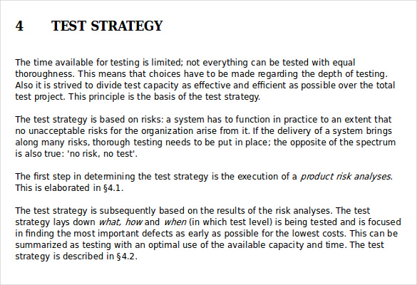 17 Test Strategy Templates Free Sample Example Format Download 