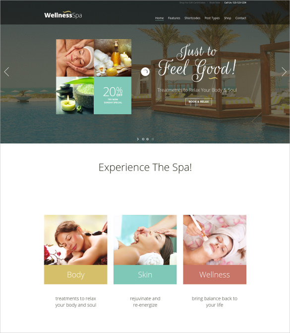 wellness spa resort spa beauty salon wordpress theme