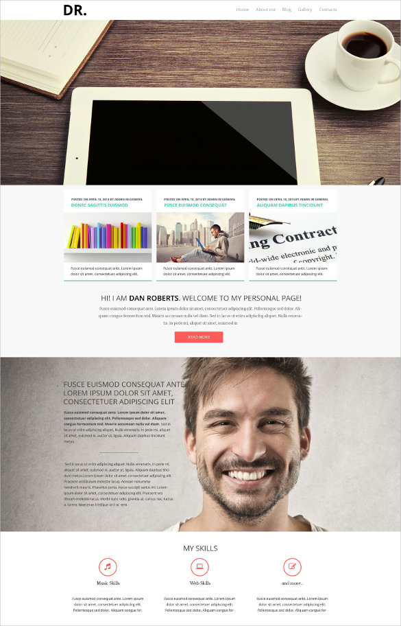 personal pages joomla php template