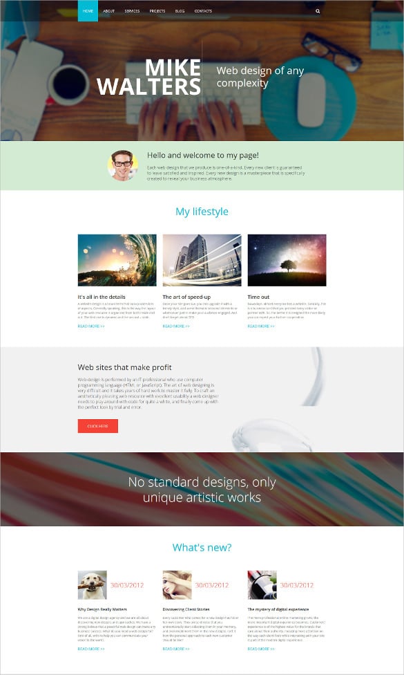 personal page drupal php template